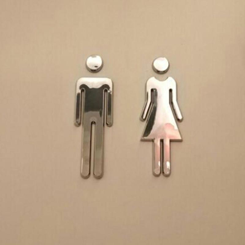 Home Bathroom Door Signs - Letrero de puerta de inodoro con