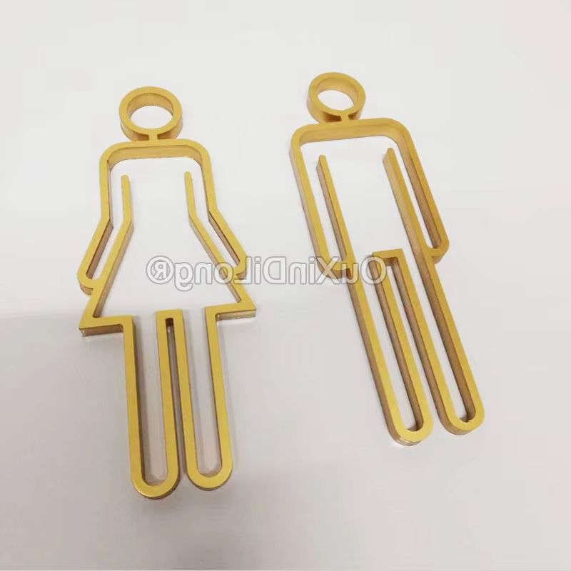 Home Bathroom Door Signs - Símbolo de inodoro acrílico hueco, adhesivo