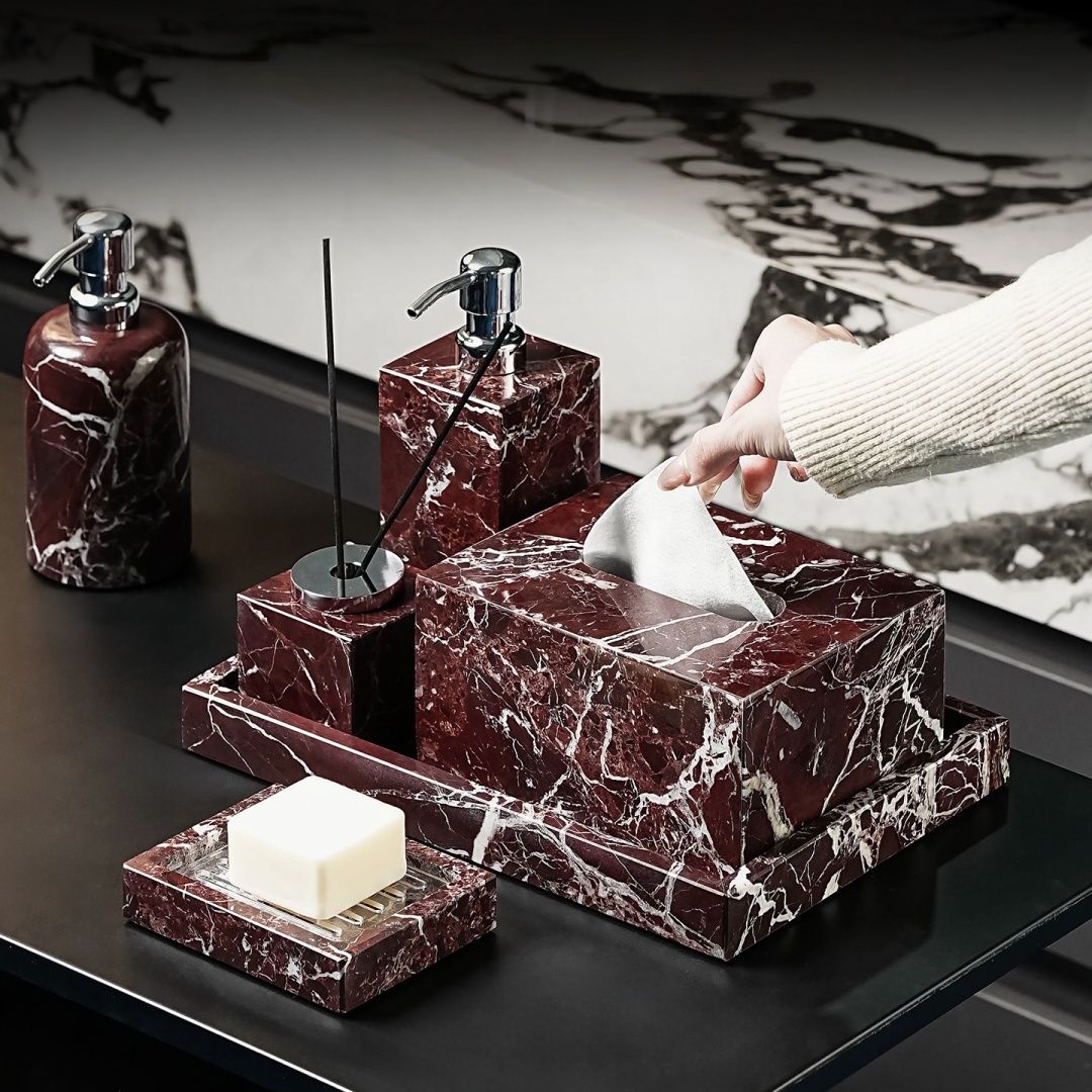 Tiny Home Bathroom Kit - Accesorios de baño Rosa Levanto de