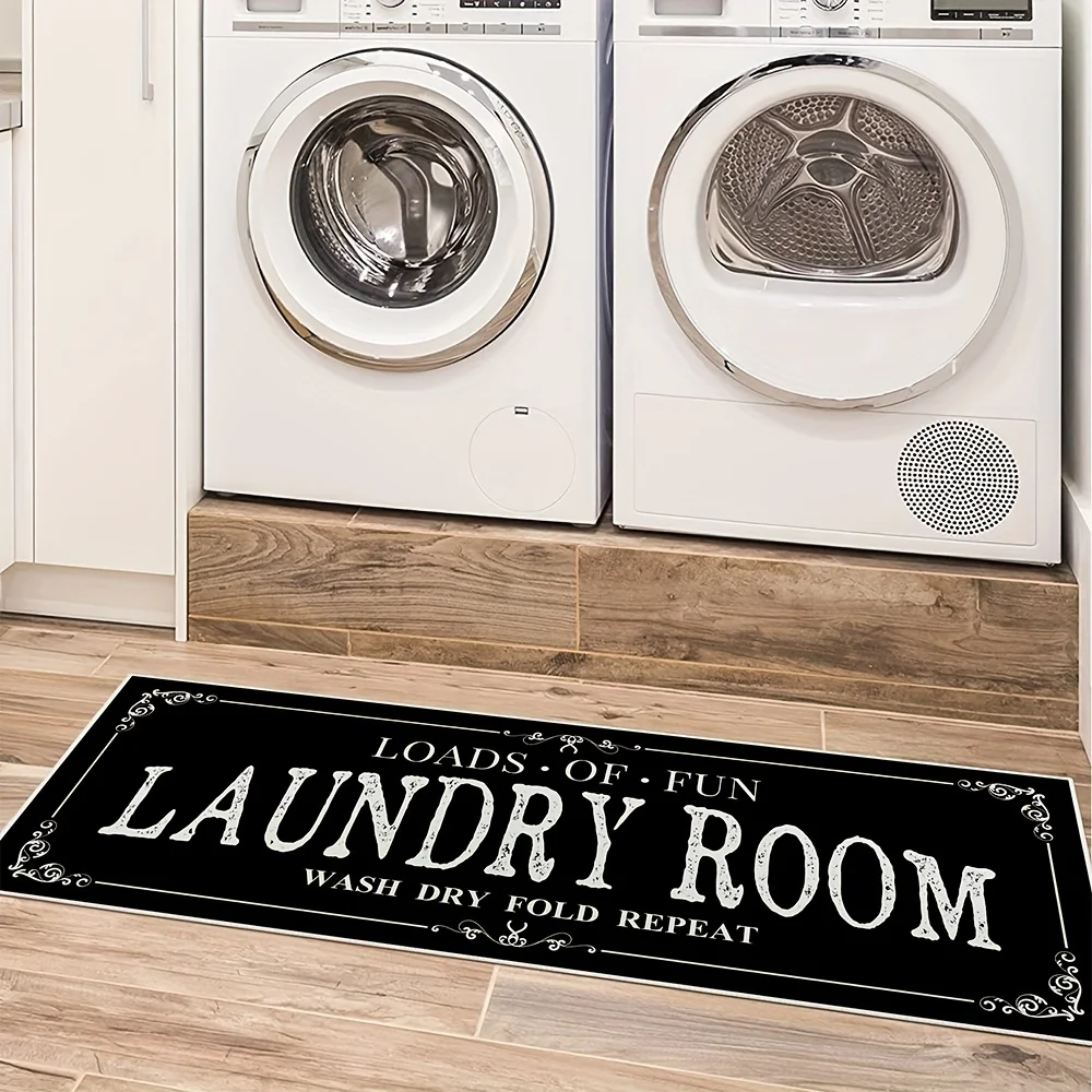 Tiny Home Bathroom Kit - Alfombra antideslizante para sala de lavandería,