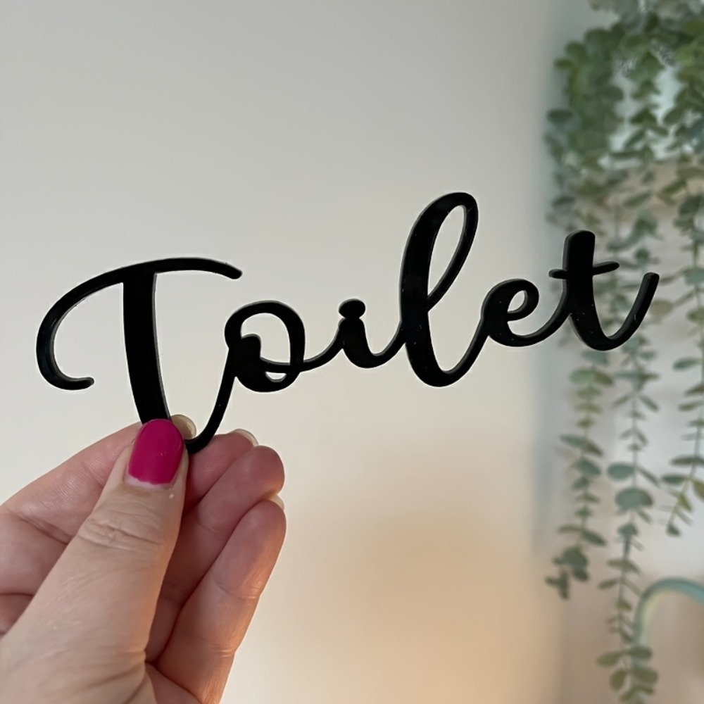 Home Bathroom Door Signs - CIFBUY Letrero de plástico moderno con