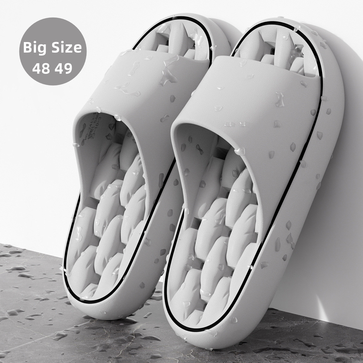 Home Bathroom Lights - Pantuflas de Baño de Talla Grande