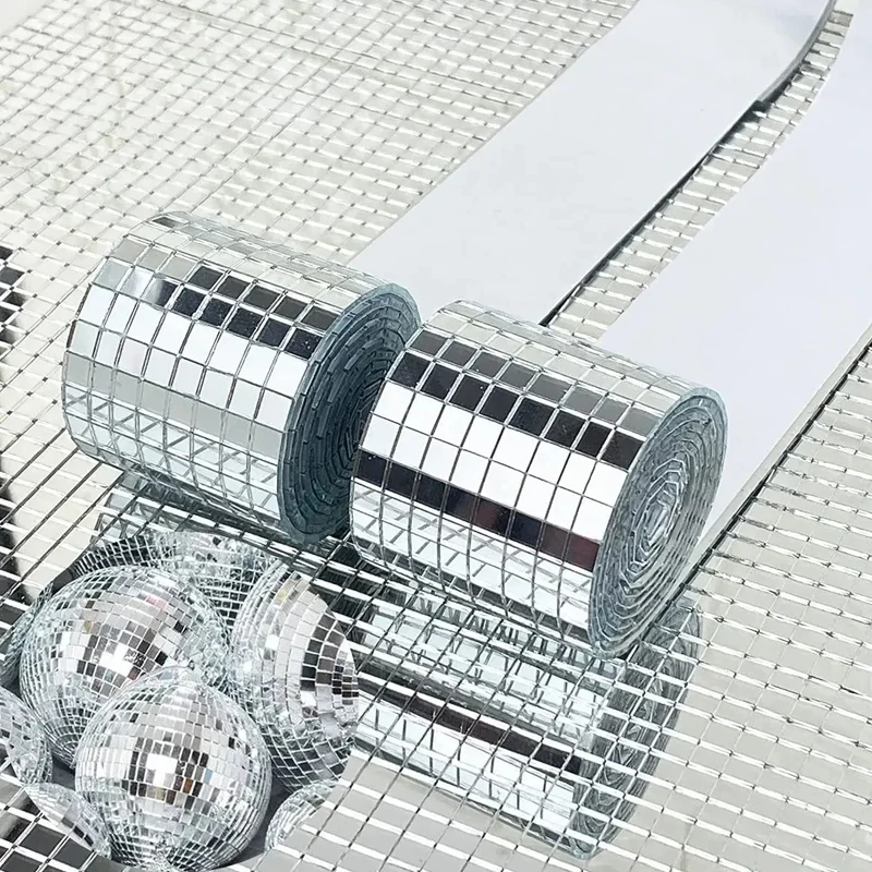 Home Bathroom Glass - Pegatinas de Mosaico de Espejo Cuadrado