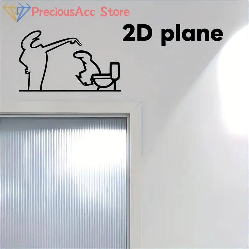 La Linea-pegatinas minimalista - Home Bathroom Door Signs reseña y precio