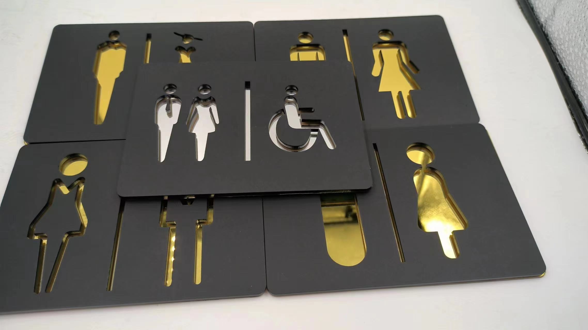 Placa de letrero de baño de or - Home Bathroom Door Signs reseña y precio