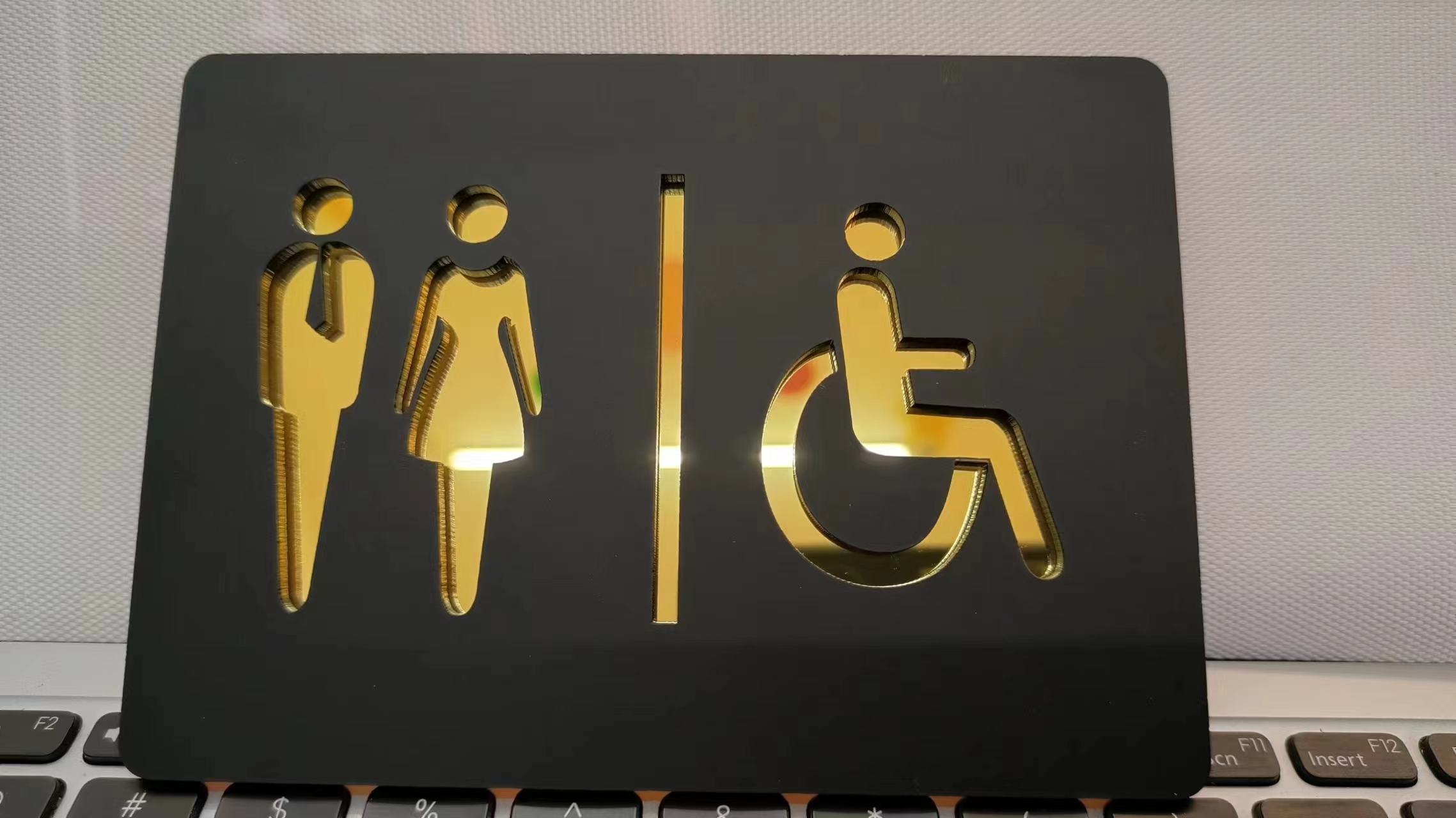 Placa de letrero de baño de or - Home Bathroom Door Signs reseña y precio