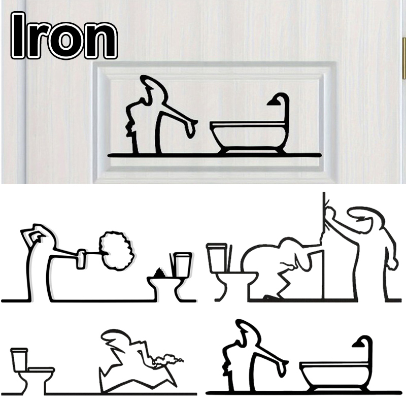 Nuevo Letrero Metálico Minimal - Home Bathroom Door Signs reseña y precio