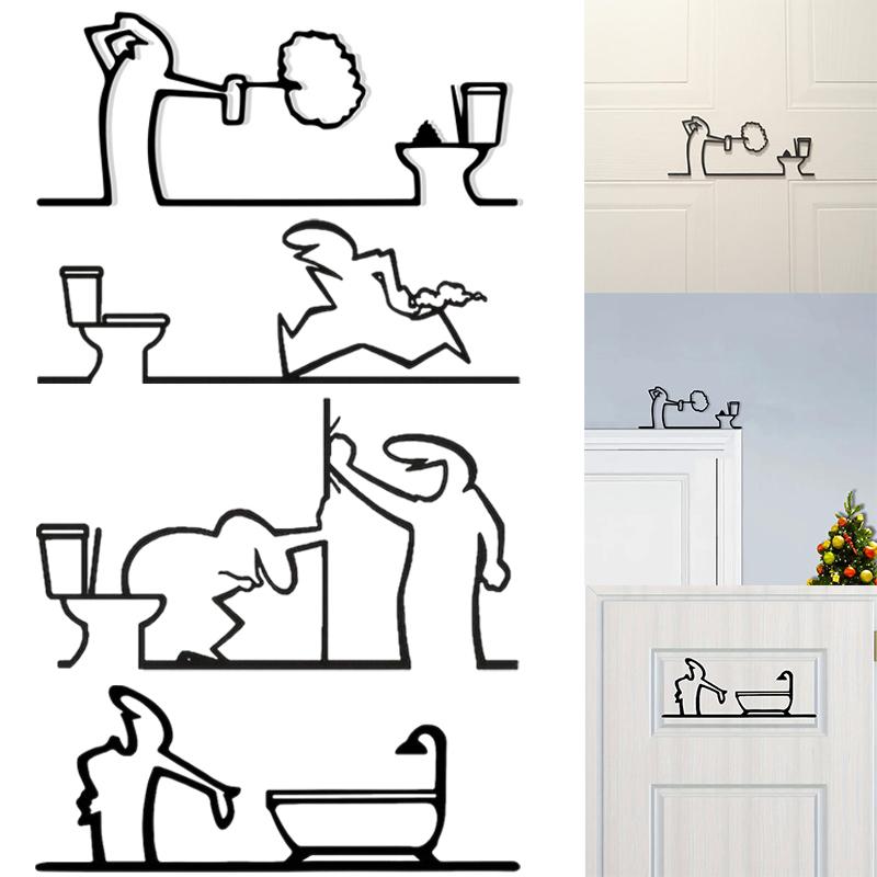 Nuevo Letrero Metálico Minimal - Home Bathroom Door Signs reseña y precio