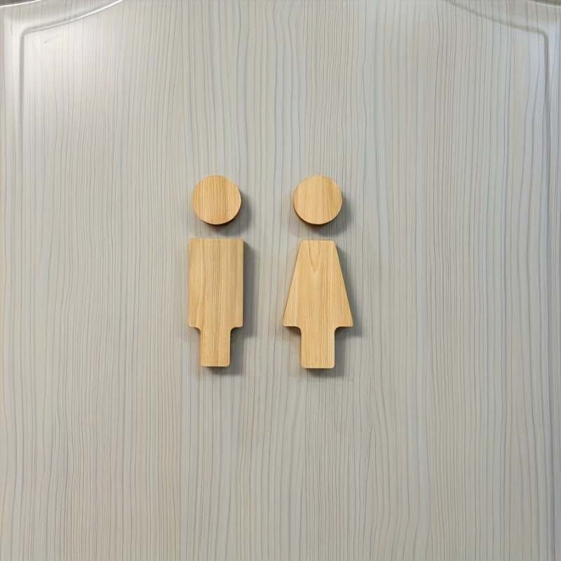 Letrero de baño de madera para - Home Bathroom Door Signs reseña y precio