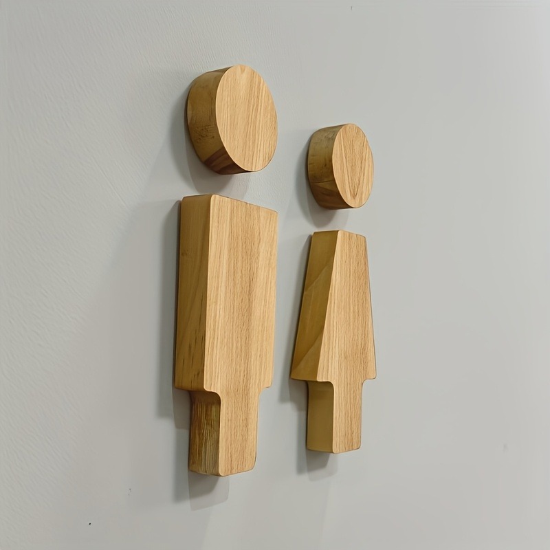 Letrero de baño de madera para - Home Bathroom Door Signs reseña y precio