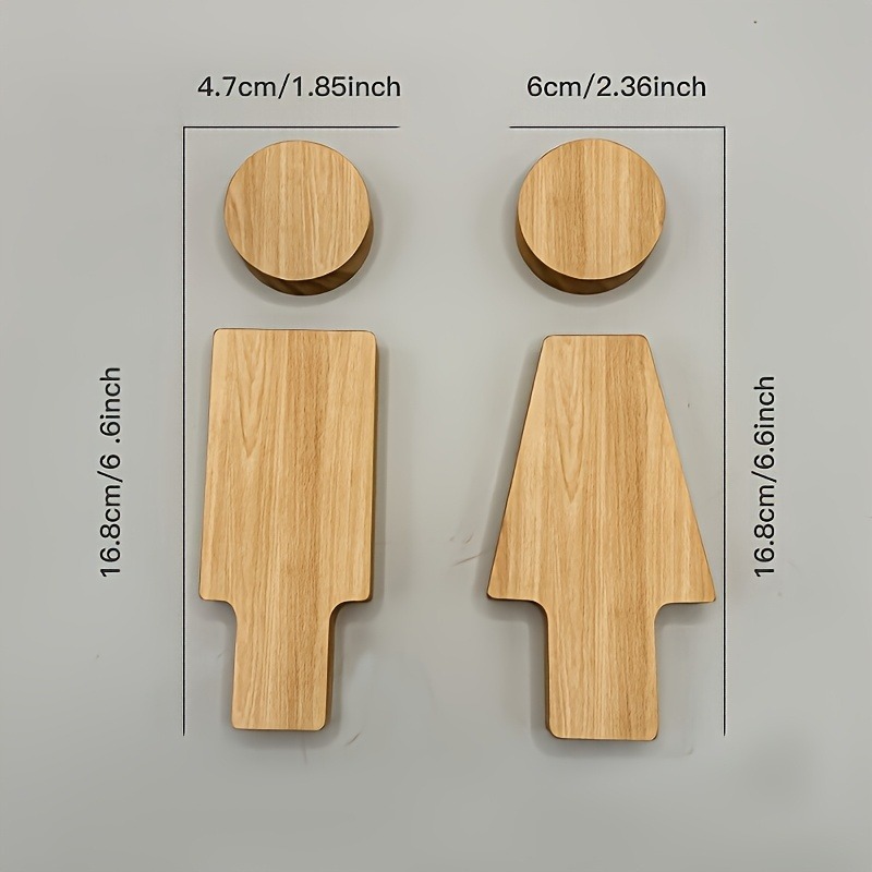 Letrero de baño de madera para - Home Bathroom Door Signs reseña y precio