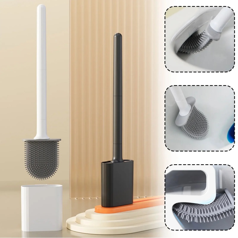 Mini escobilla de silicona par - Toilet Brush Holder reseña y precio