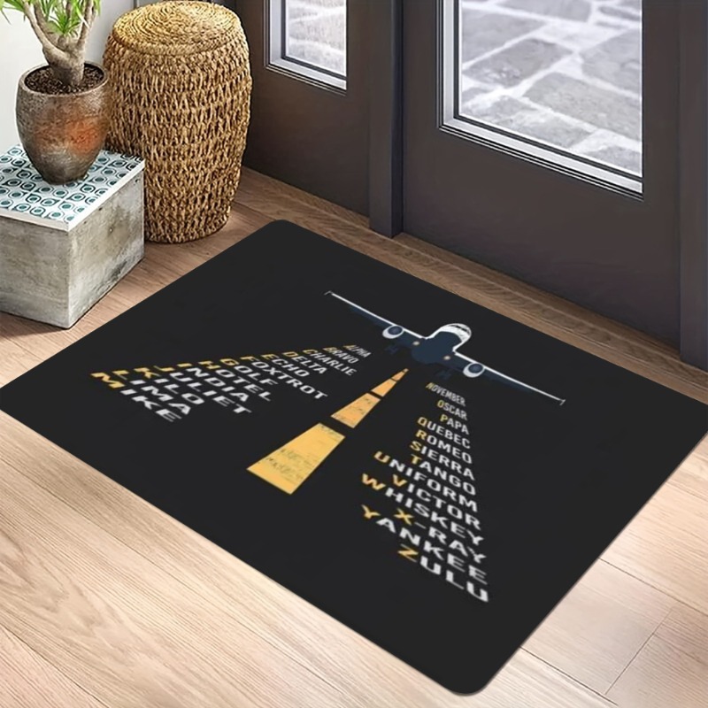 Alfombra temática de aviación, - Home Bathroom Door Signs reseña y precio
