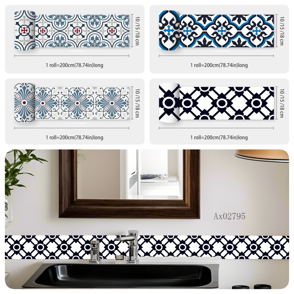 Adhesivos Decorativos para Azu - Home Bathroom Tiles Design reseña y precio