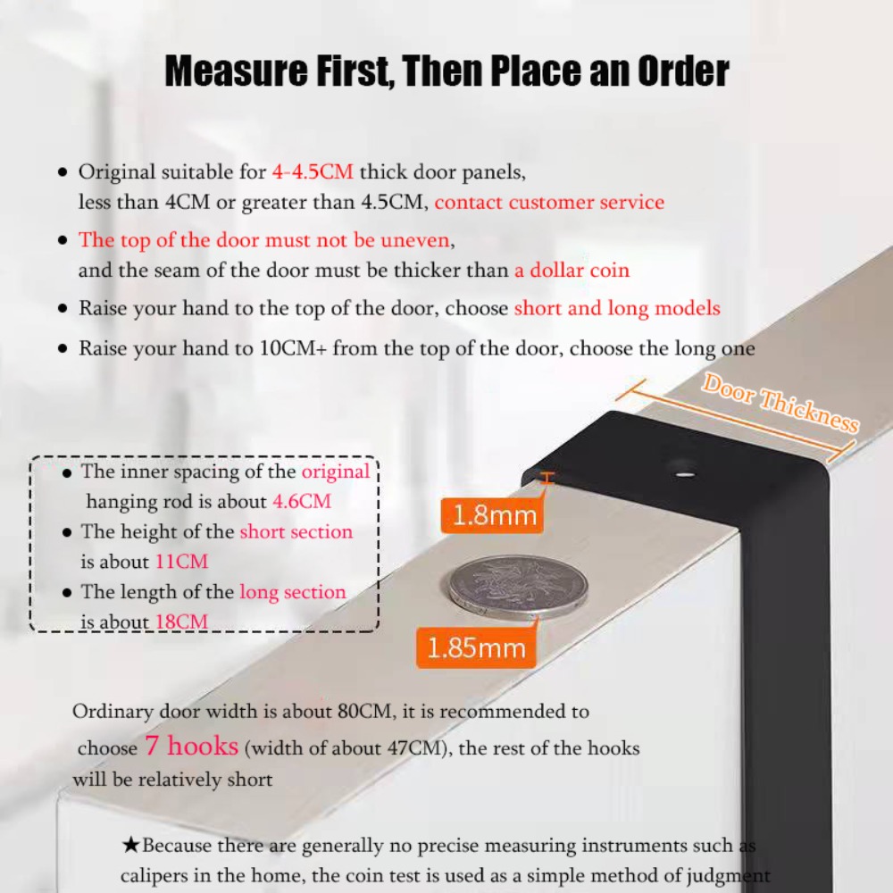 Ganchos sobre la puerta, 6 gan - Tiny Home Bathroom Kitchen reseña y precio