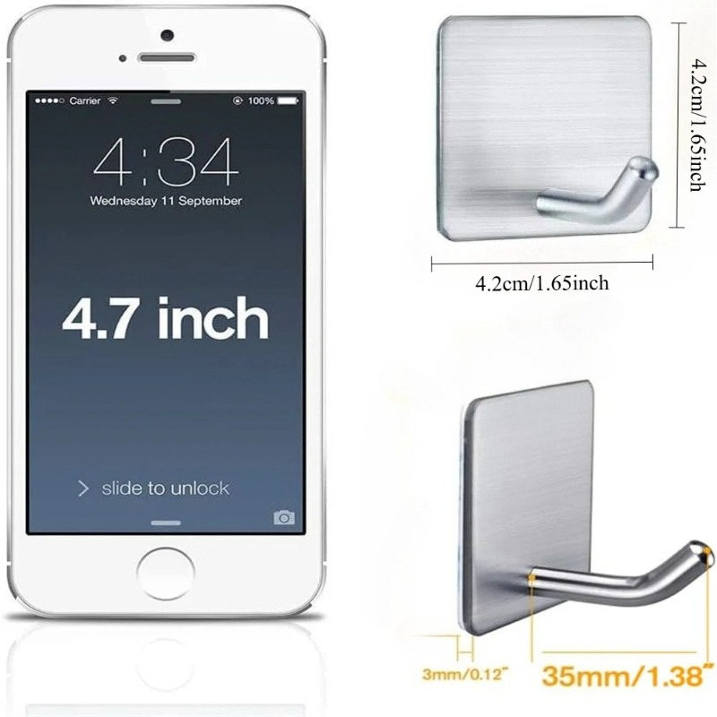 4 Ganchos Autoadhesivos de Ace - Tiny Home Bathroom Kitchen reseña y precio