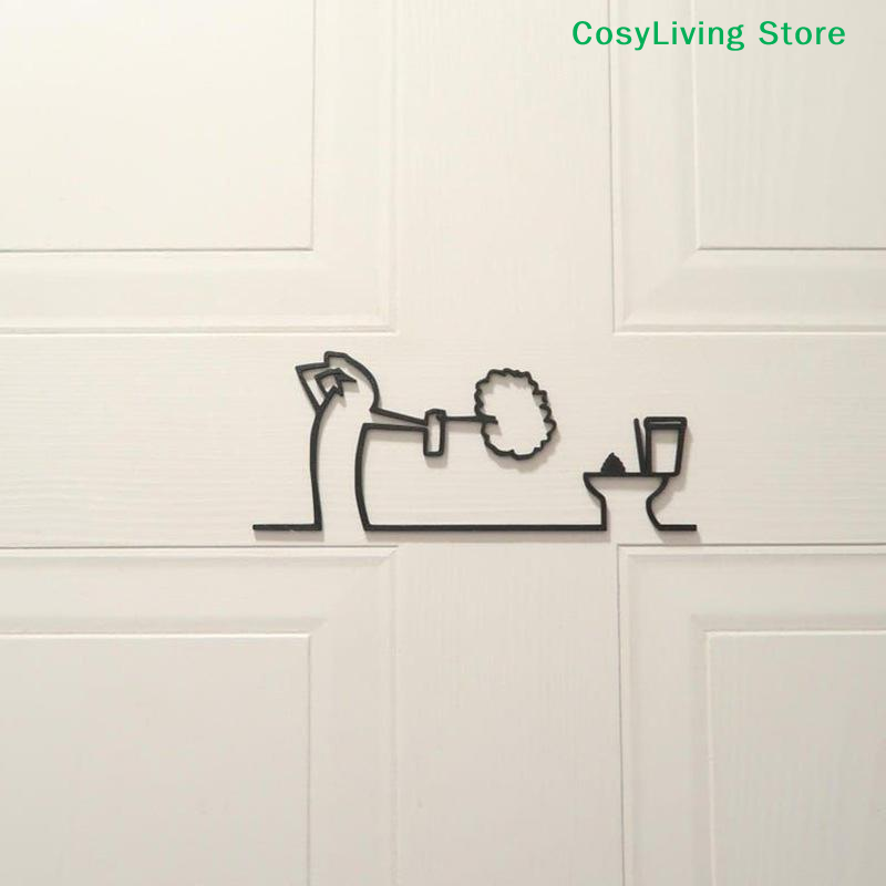 Letrero de Baño Minimalista de - Home Bathroom Door Signs reseña y precio