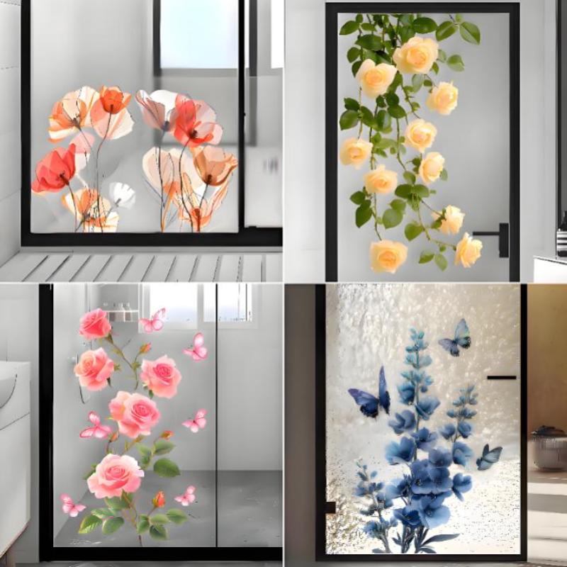 Pegatinas Removibles de Rosas  - Home Bathroom Glass reseña y precio