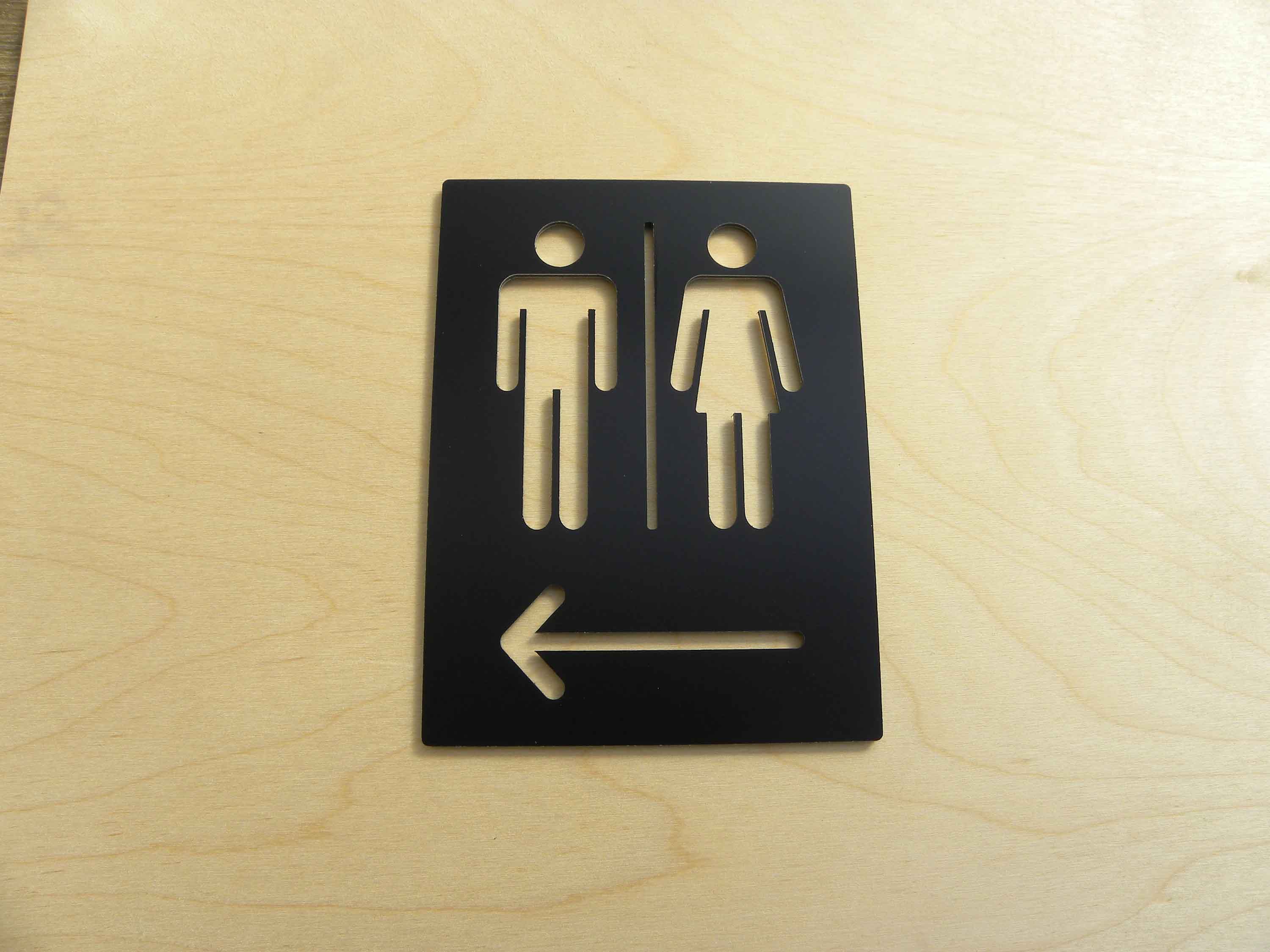Placa de señal de inodoro de M - Home Bathroom Door Signs reseña y precio
