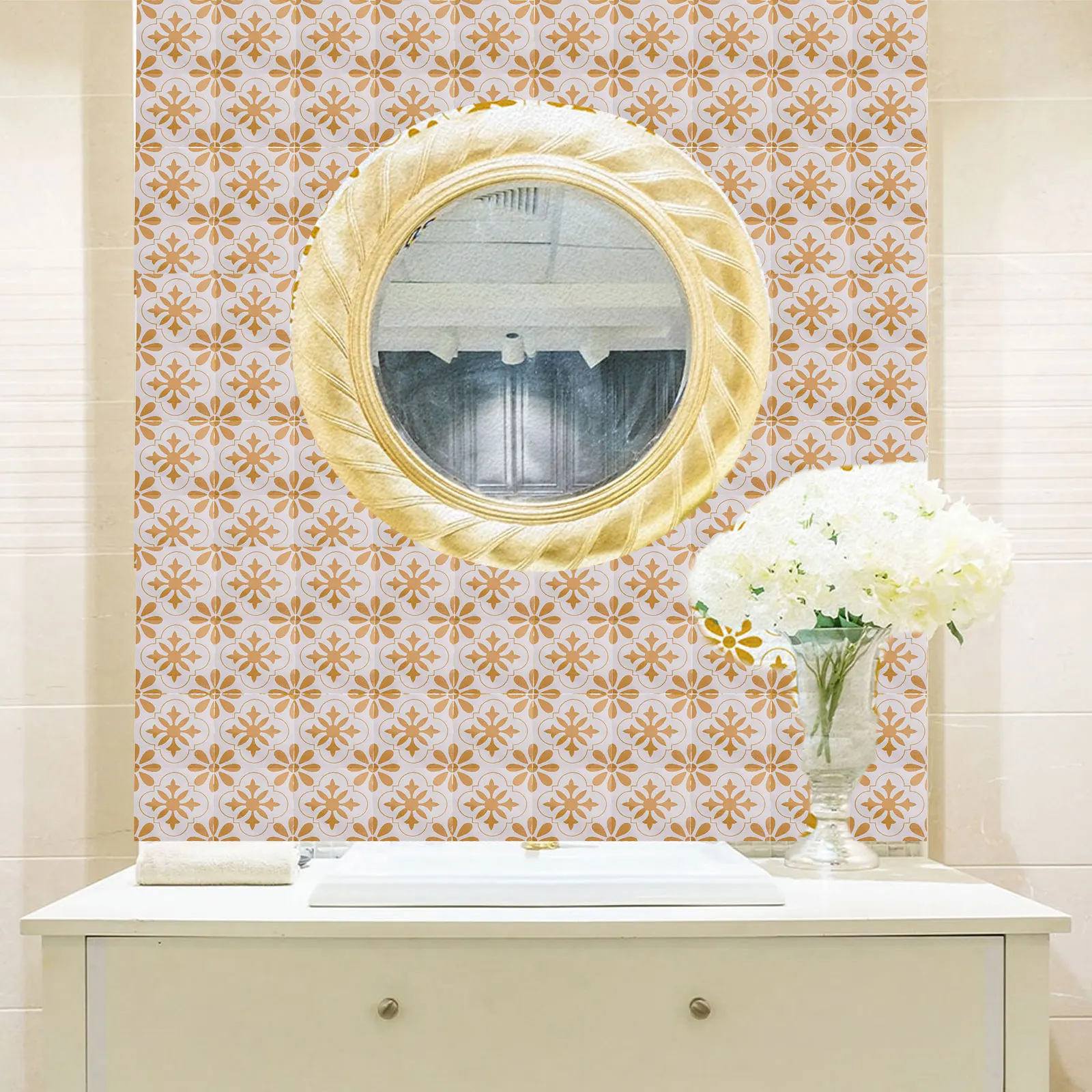 Pegatinas de azulejos de mosai - Home Bathroom Tiles Design reseña y precio