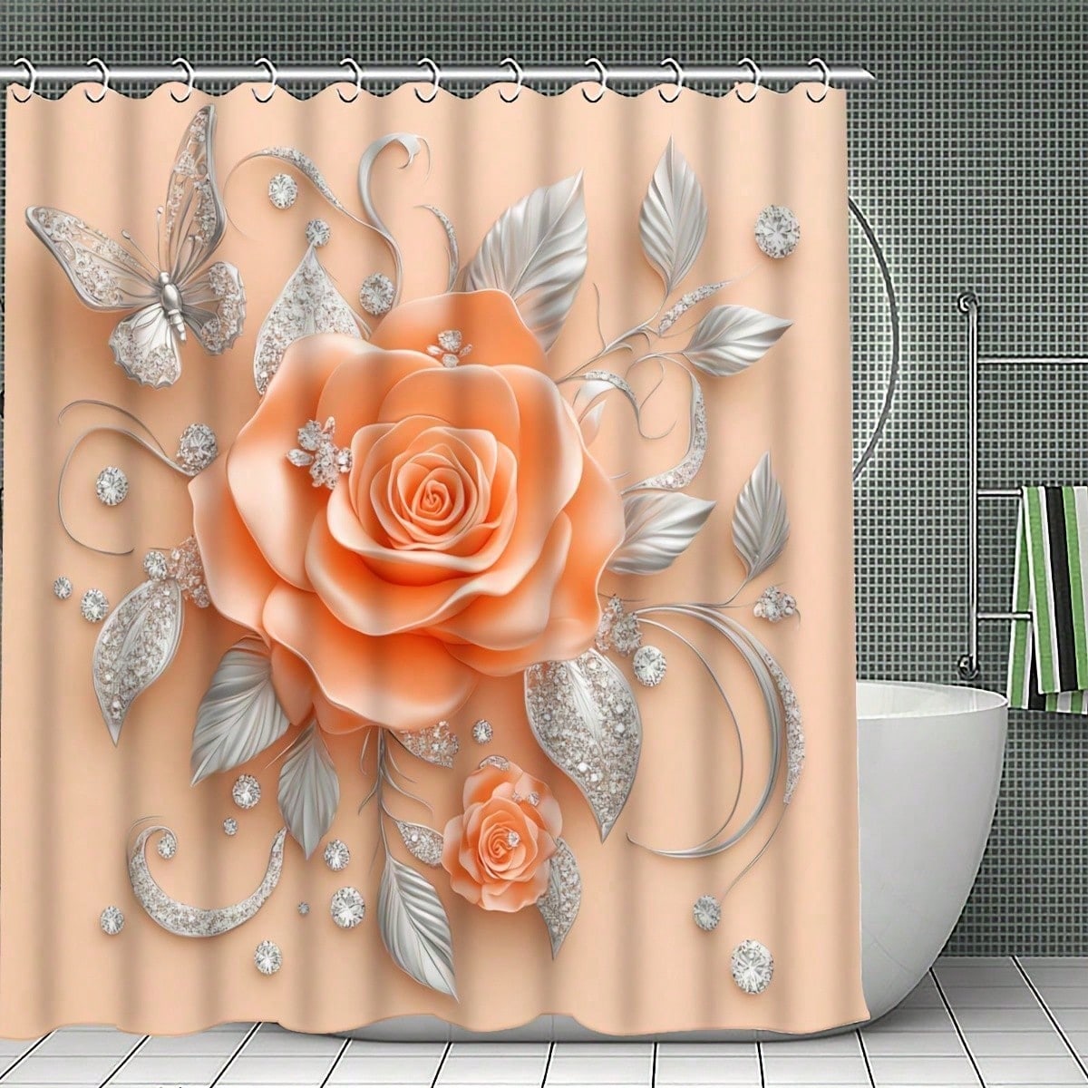 Juego de cortinas de ducha Pea - Tiny Home Bathroom Kit reseña y precio