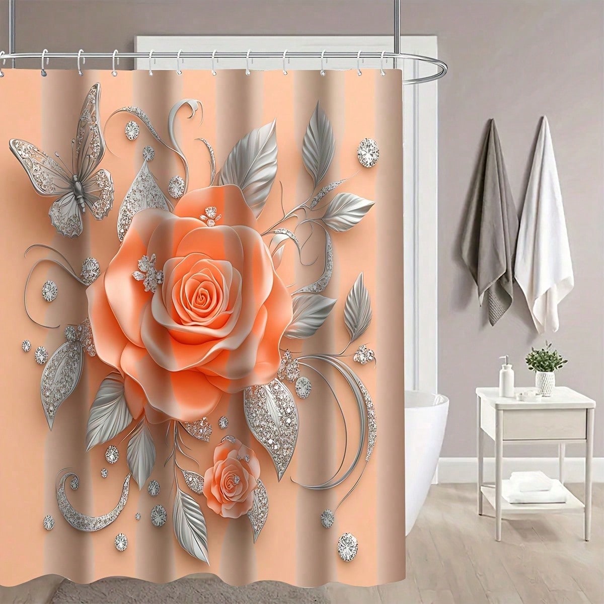 Juego de cortinas de ducha Pea - Tiny Home Bathroom Kit reseña y precio