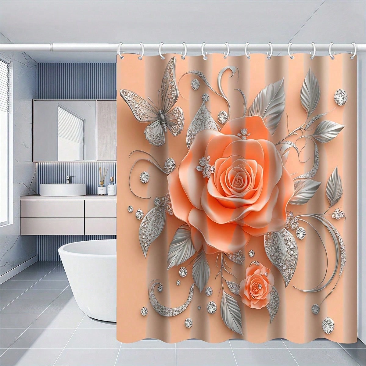 Juego de cortinas de ducha Pea - Tiny Home Bathroom Kit reseña y precio