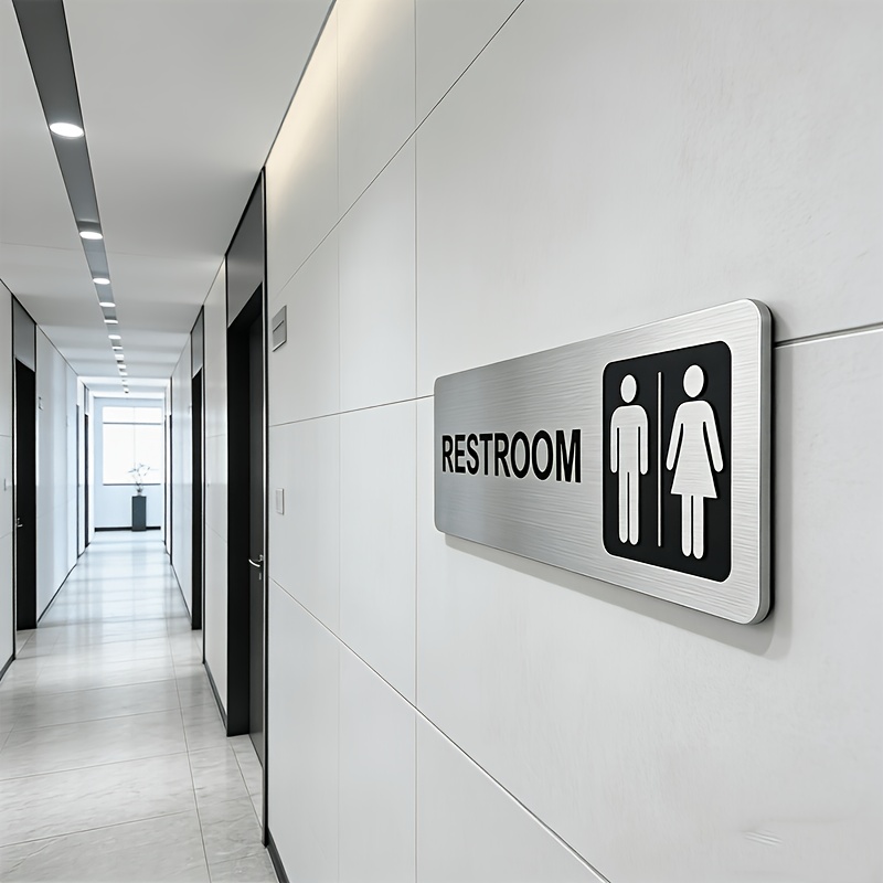 1 Pieza Placa de Metal Cepilla - Home Bathroom Door Signs reseña y precio
