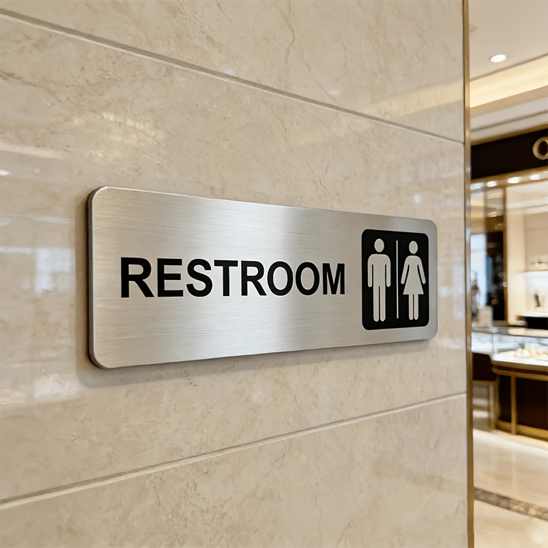 1 Pieza Placa de Metal Cepilla - Home Bathroom Door Signs reseña y precio
