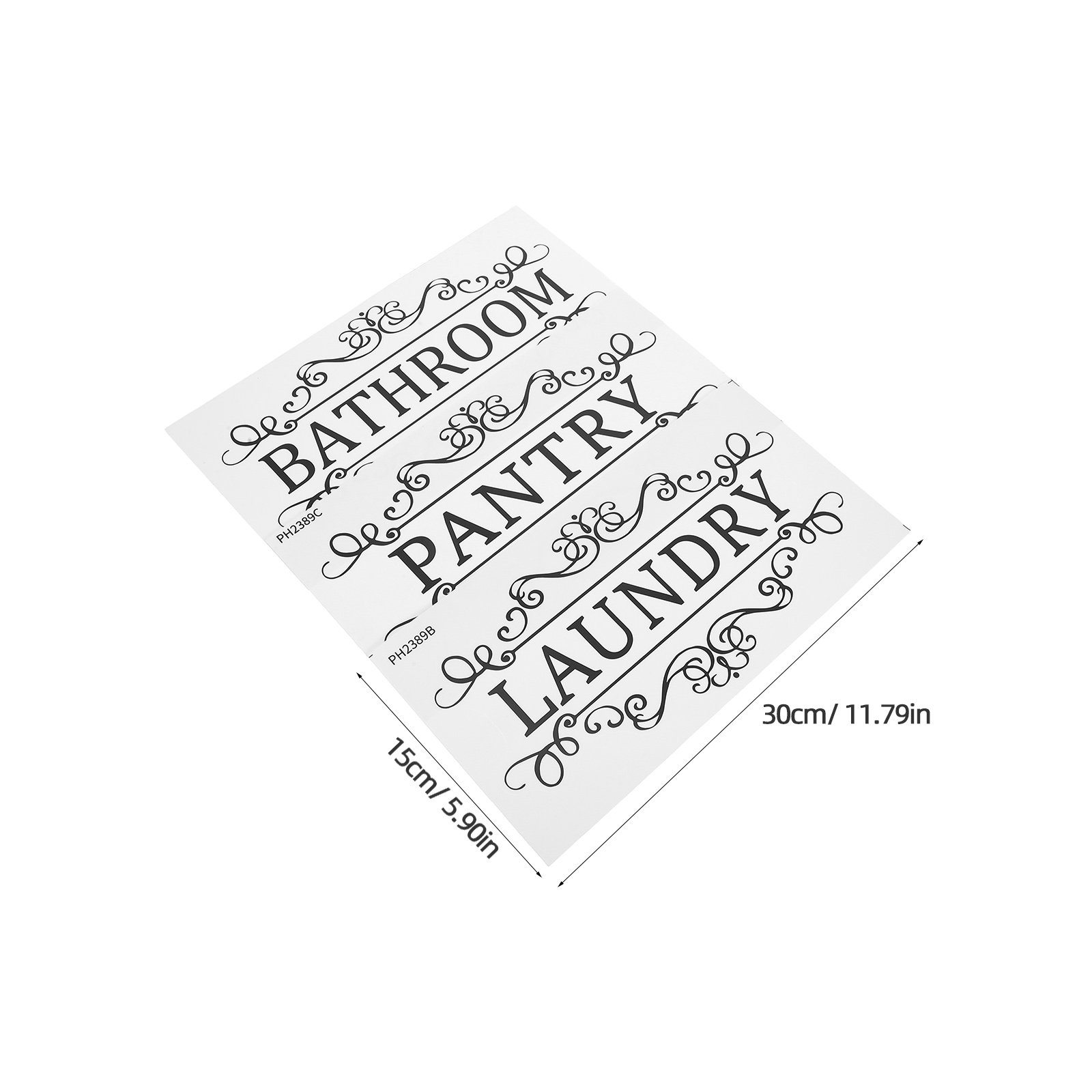 6 Etiquetas Adhesivas Rectangu - Home Bathroom Door Signs reseña y precio