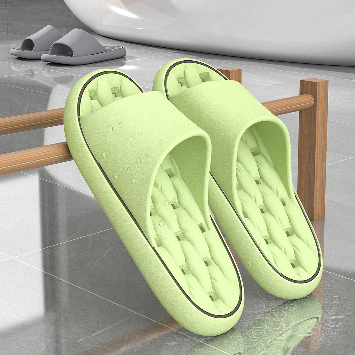Pantuflas de Baño de Talla Gra - Home Bathroom Lights reseña y precio