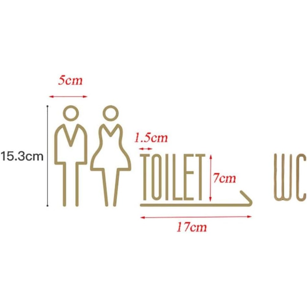 Letrero Autoadhesivo de Latón  - Home Bathroom Door Signs reseña y precio