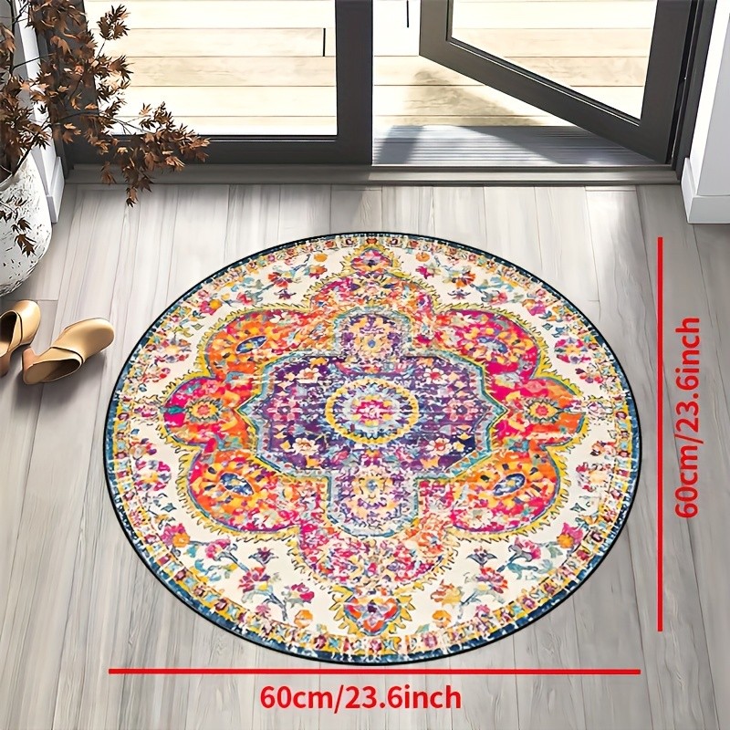 Alfombra redonda con diseño de - Home Bathroom Trends reseña y precio