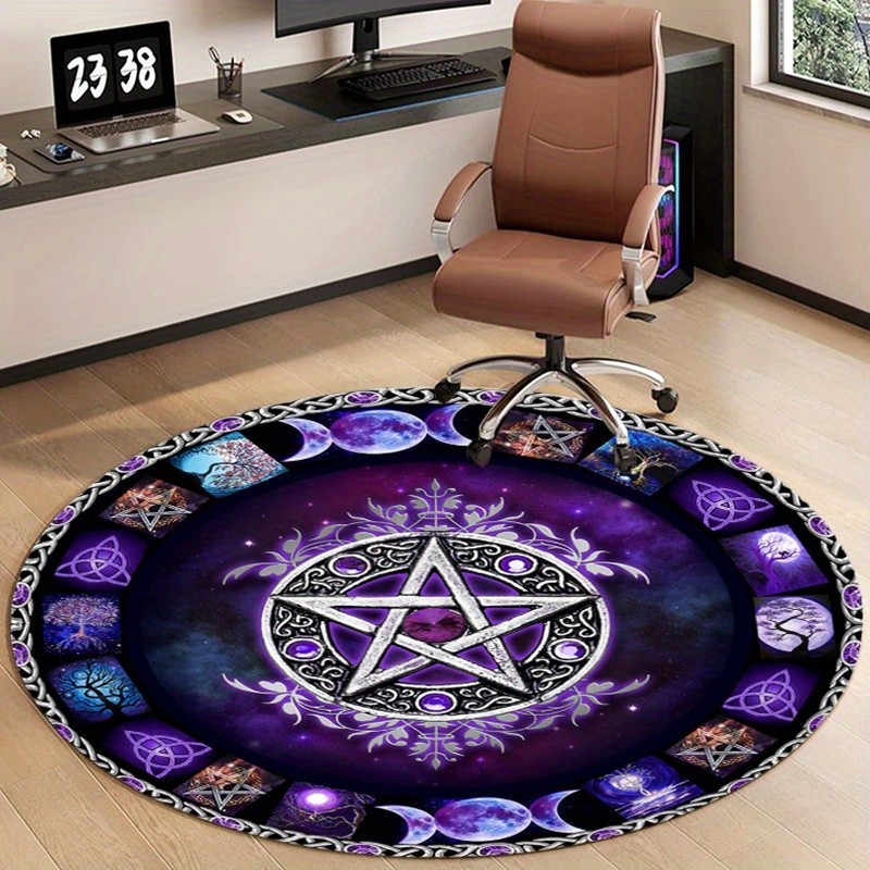 Alfombra redonda con diseño de - Home Bathroom Trends reseña y precio