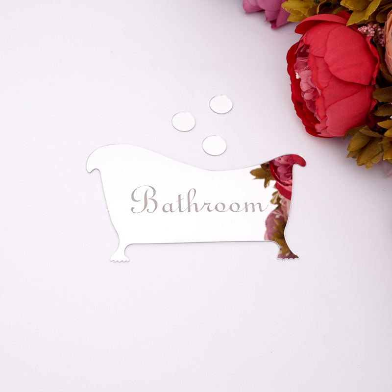 Letrero de acrílico para puert - Home Bathroom Door Signs reseña y precio
