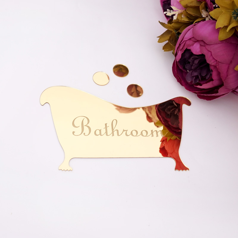 Letrero de acrílico para puert - Home Bathroom Door Signs reseña y precio